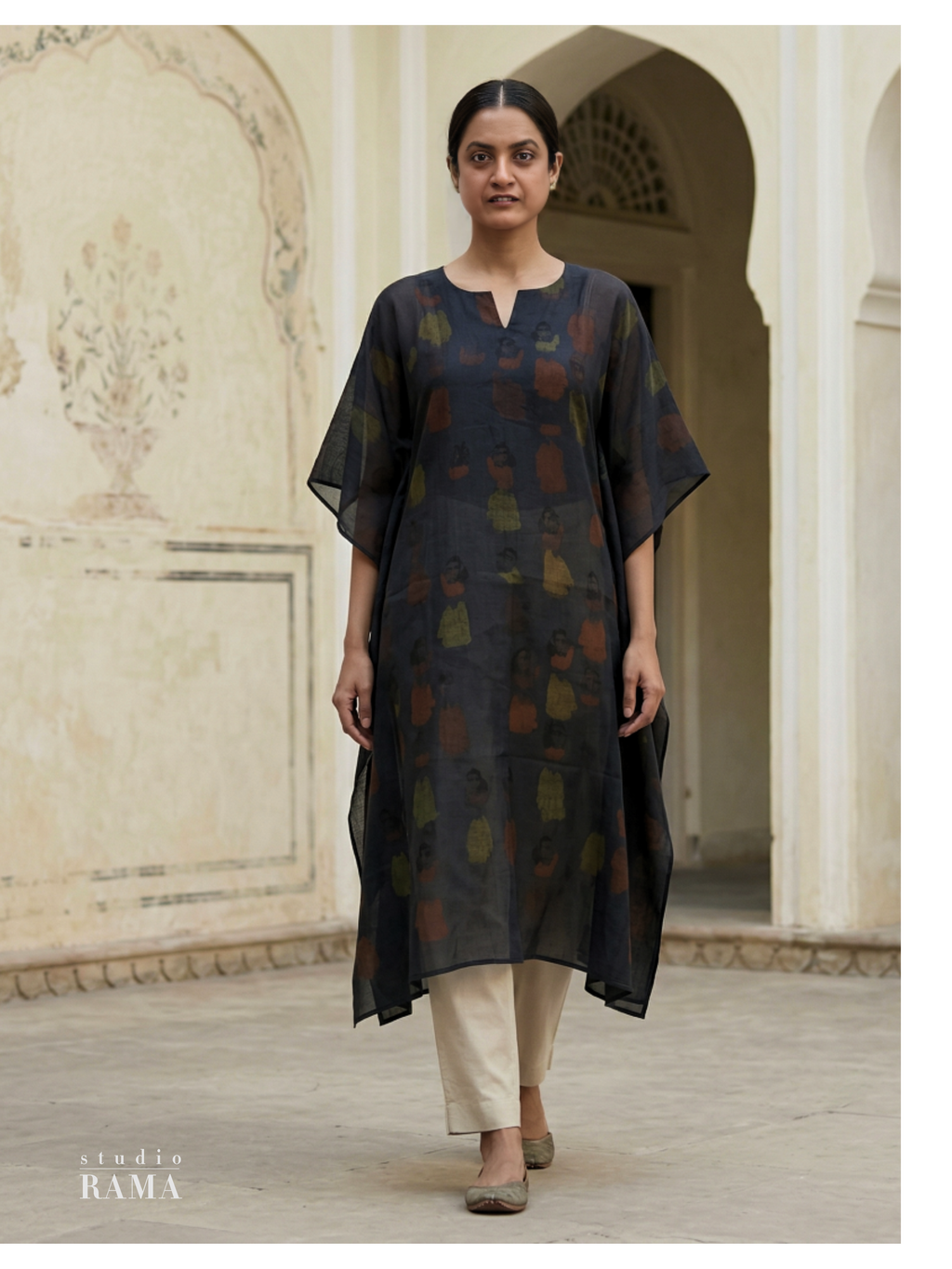 Chhaya Vana Silk Cotton Kaftan – Free Size