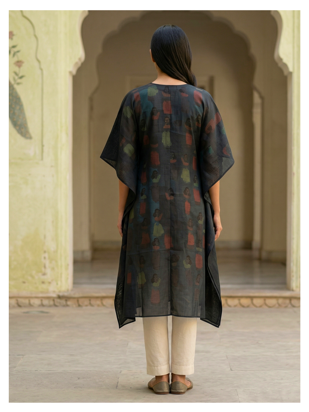 Chhaya Vana Silk Cotton Kaftan – Free Size