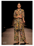 Nritya Vana Silk Cotton Top & Pant Set – Size 44 (Ready Measurement)