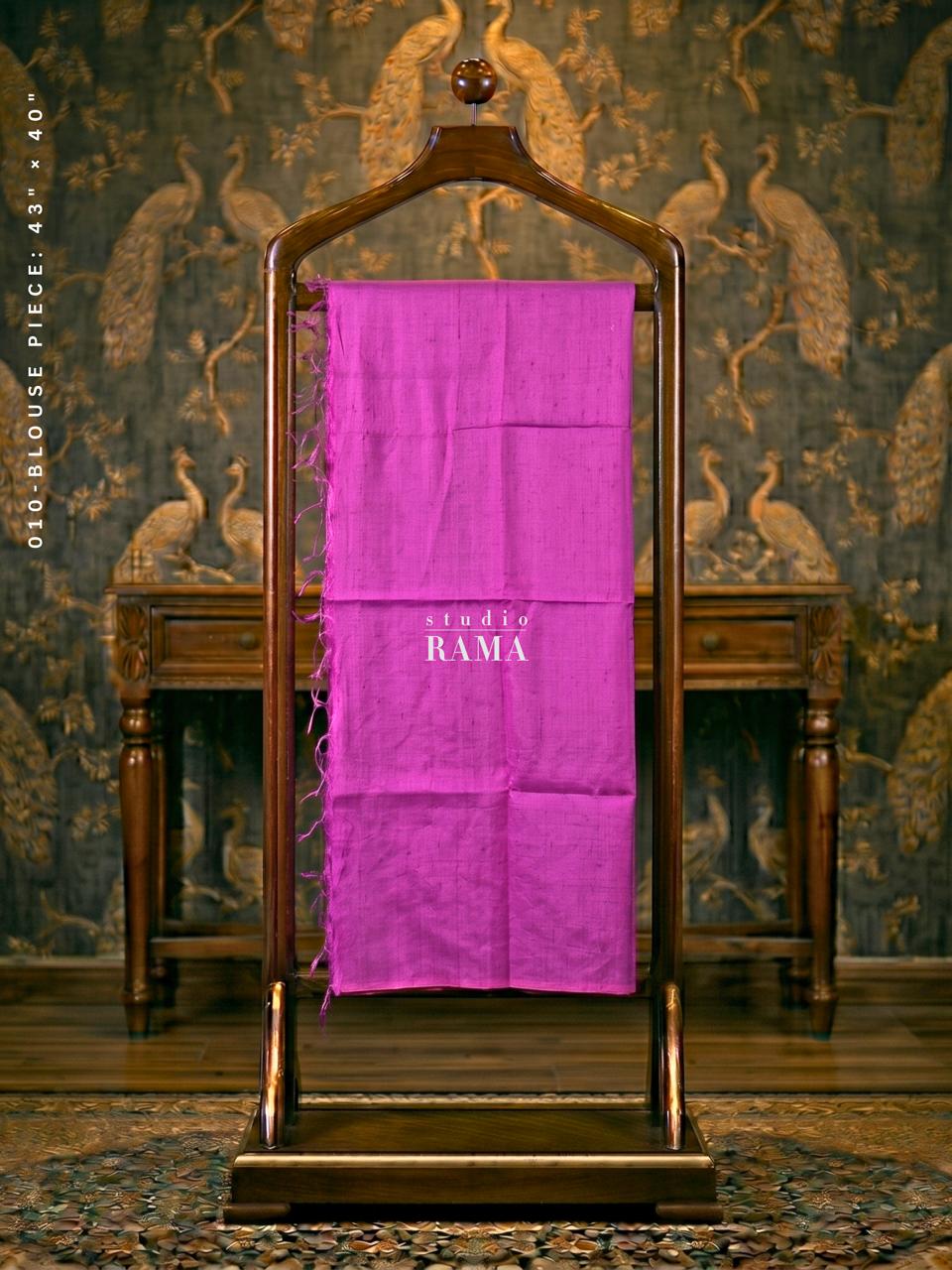 Raw Silk Blouse Piece – Magenta Pink