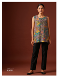 Silk Cotton Tunic – Botanical Bloom Edit (Size 54 Ready)