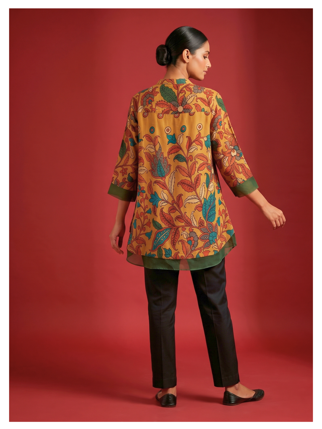 Silk Tunic – Vana Botanical Edit (Size 48)-(Ready Measurement)