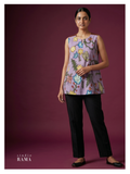 Silk Cotton Tunic – Pastel Garden Edit (Size 54 Ready)