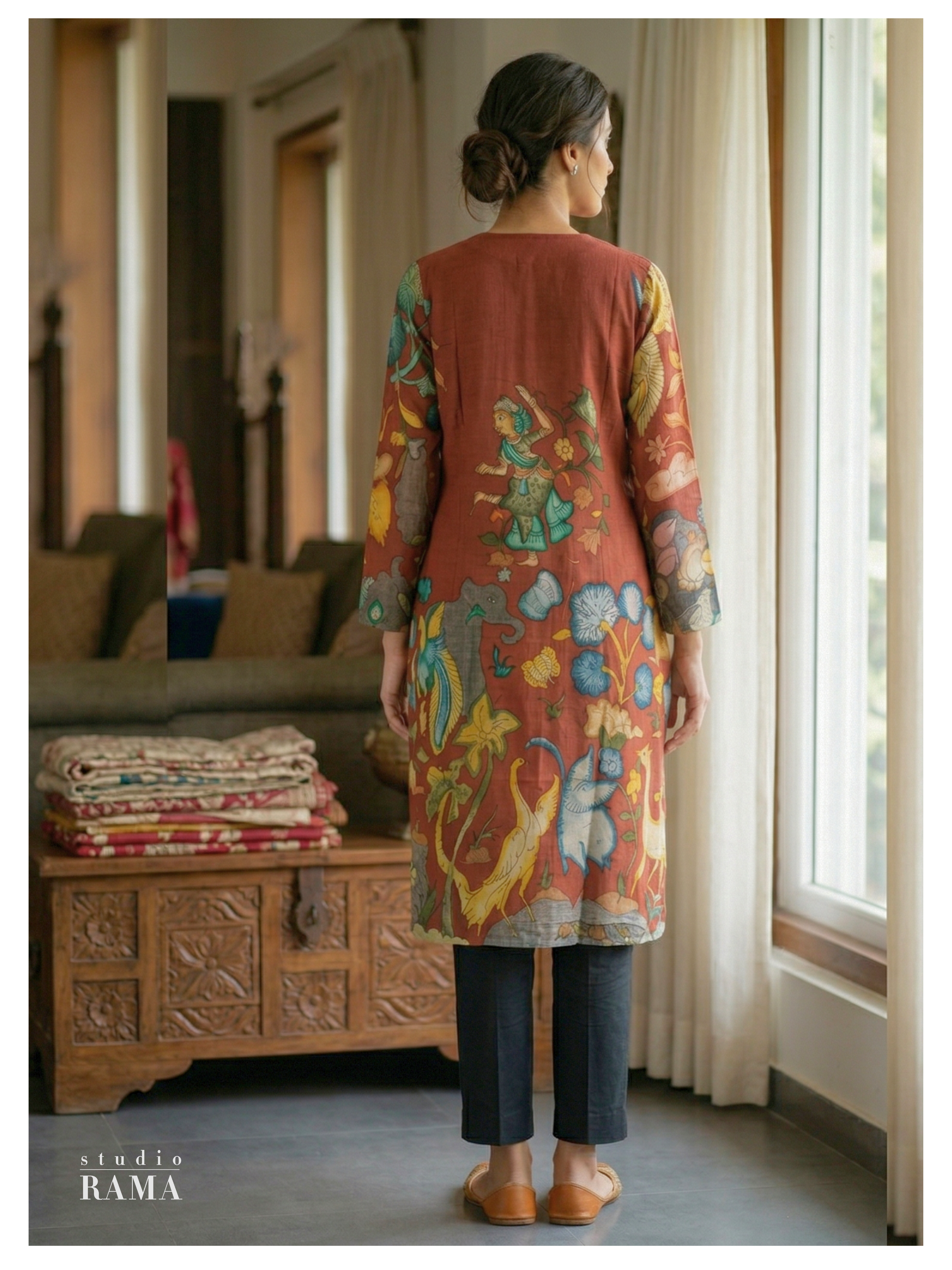 Mriga Vana Silk Cotton Jacket – Size 44