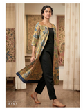 Vana Silk Cotton Jacket – Narrative Kalamkari (Size 40)-(Ready Measurement)