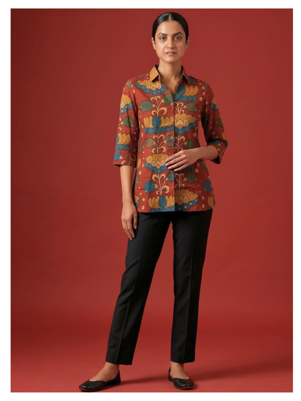 Silk Tunic – Vana Classic Edit (Size 40)-(Ready Measurement)