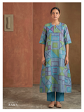 Silk Cotton Kurta – Cool Geometric Edit (Size 42 Ready)