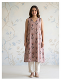 Ikat Cotton Kurta – Blush Pink Edit