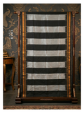Ilkal Silk Saree – Black & Silver Heritage Stripes with Gold Border