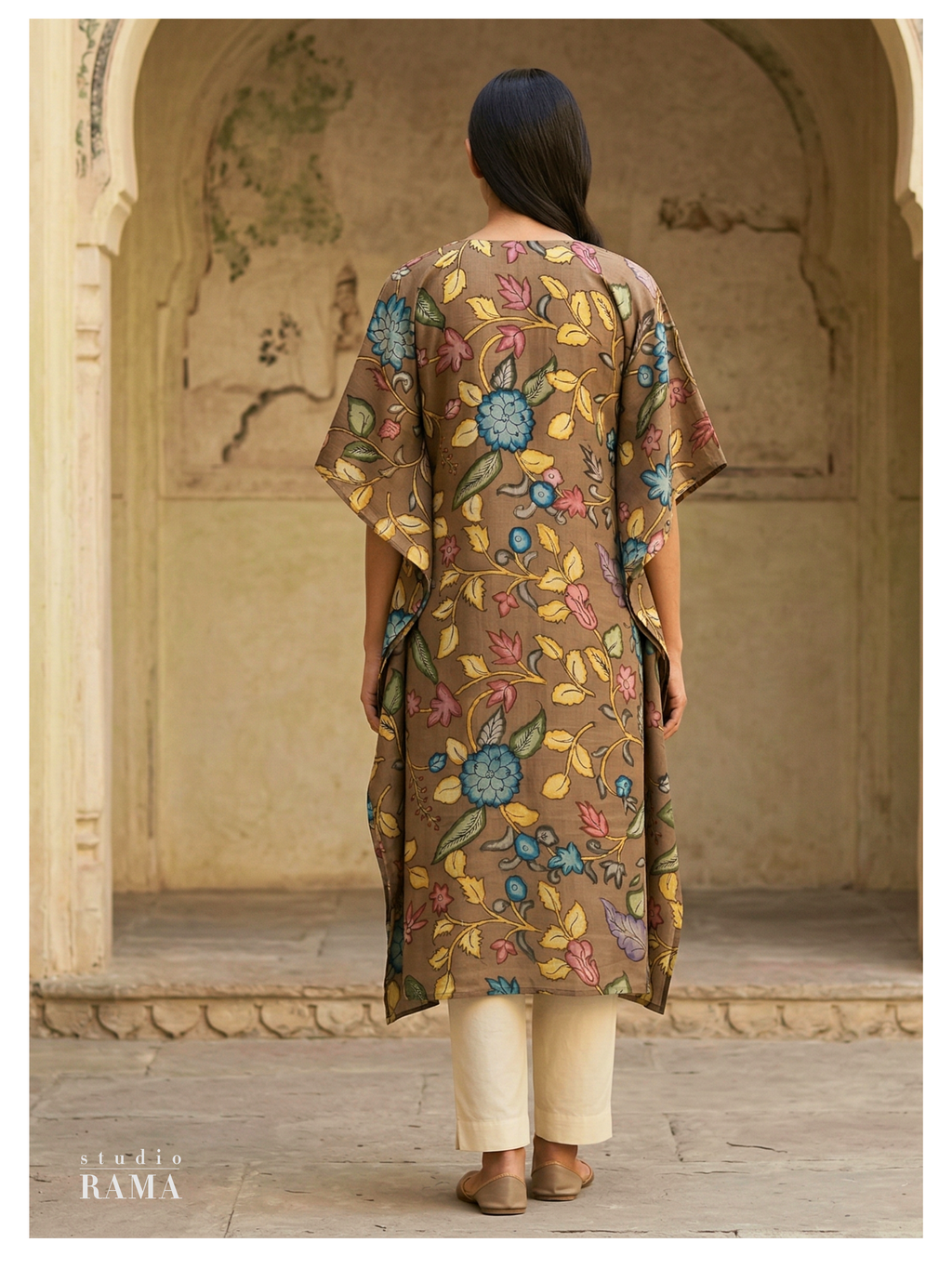 Vriksha Vana Silk Cotton Kaftan – Free Size