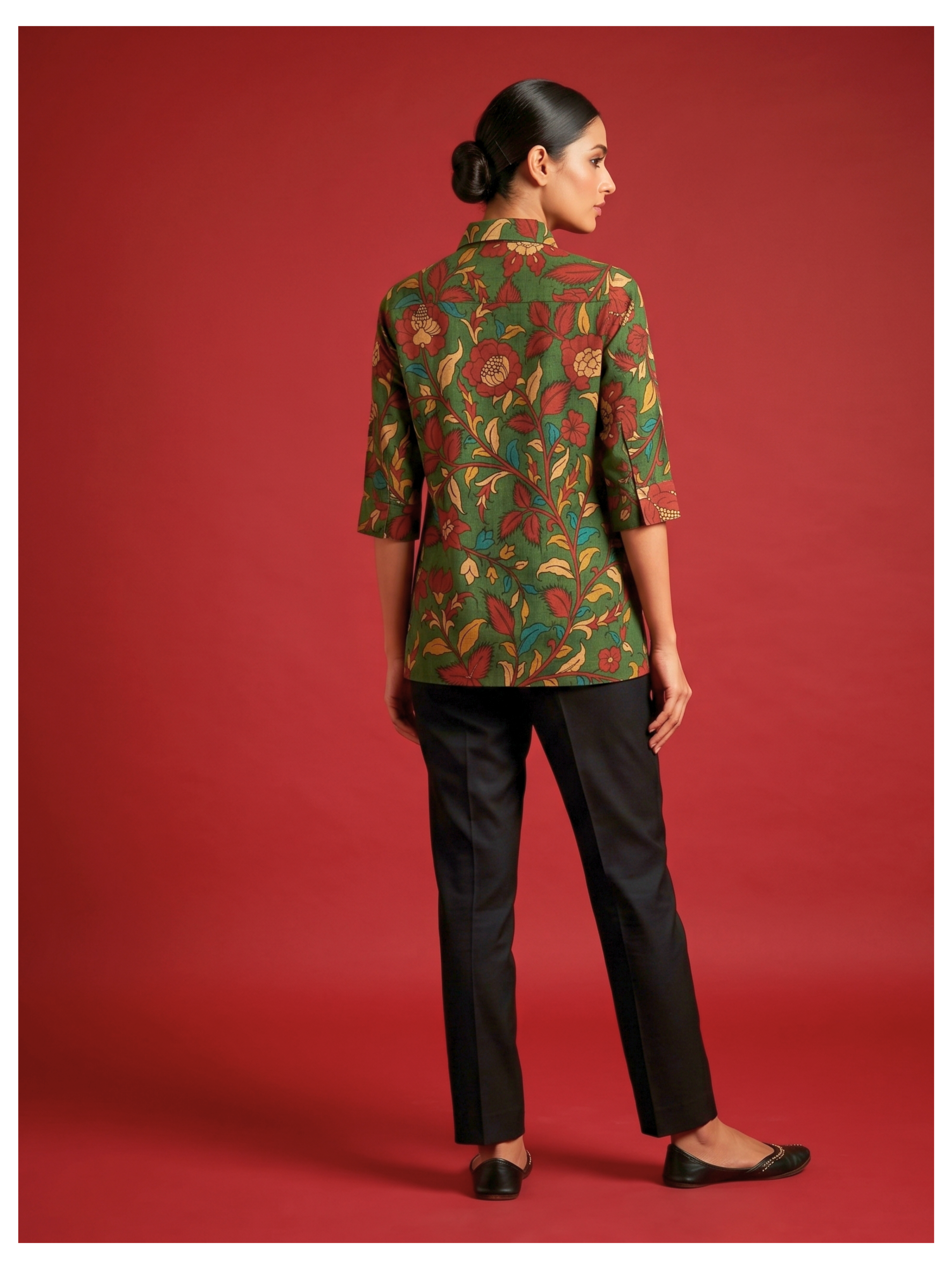 Silk Tunic – Vana Botanical Edit (Size 40)-(Ready Measurement)