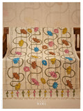 Silk Cotton Kalamkari Dupatta with Script – Heritage Story Edit