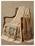Mangalgiri Silk Kalamkari Dupatta – Classic Contrast Edit